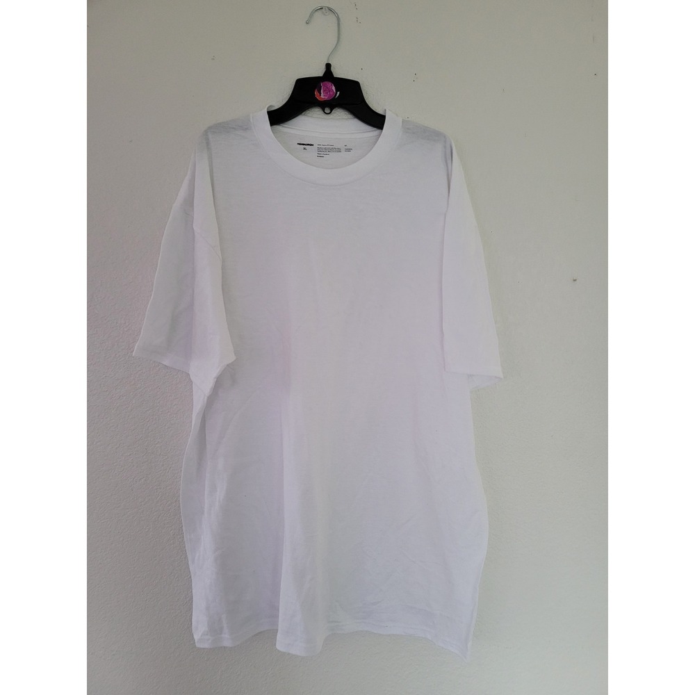 Nordstrom Mens XL White 100% Supima Cotton Short Sleeve Crewneck T-Shirt #22‎